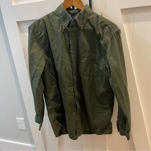 Lands End Men's Green Button-Up Jacket M/15-15 1/2